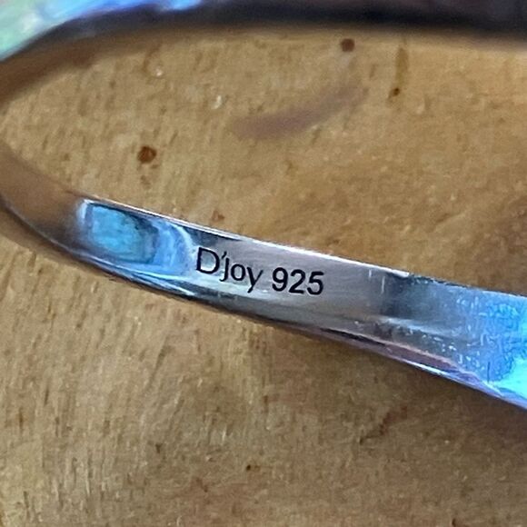 Natural Blue Moon Turquoise Sterling Silver Ring Size 6 - Picture 6 of 9